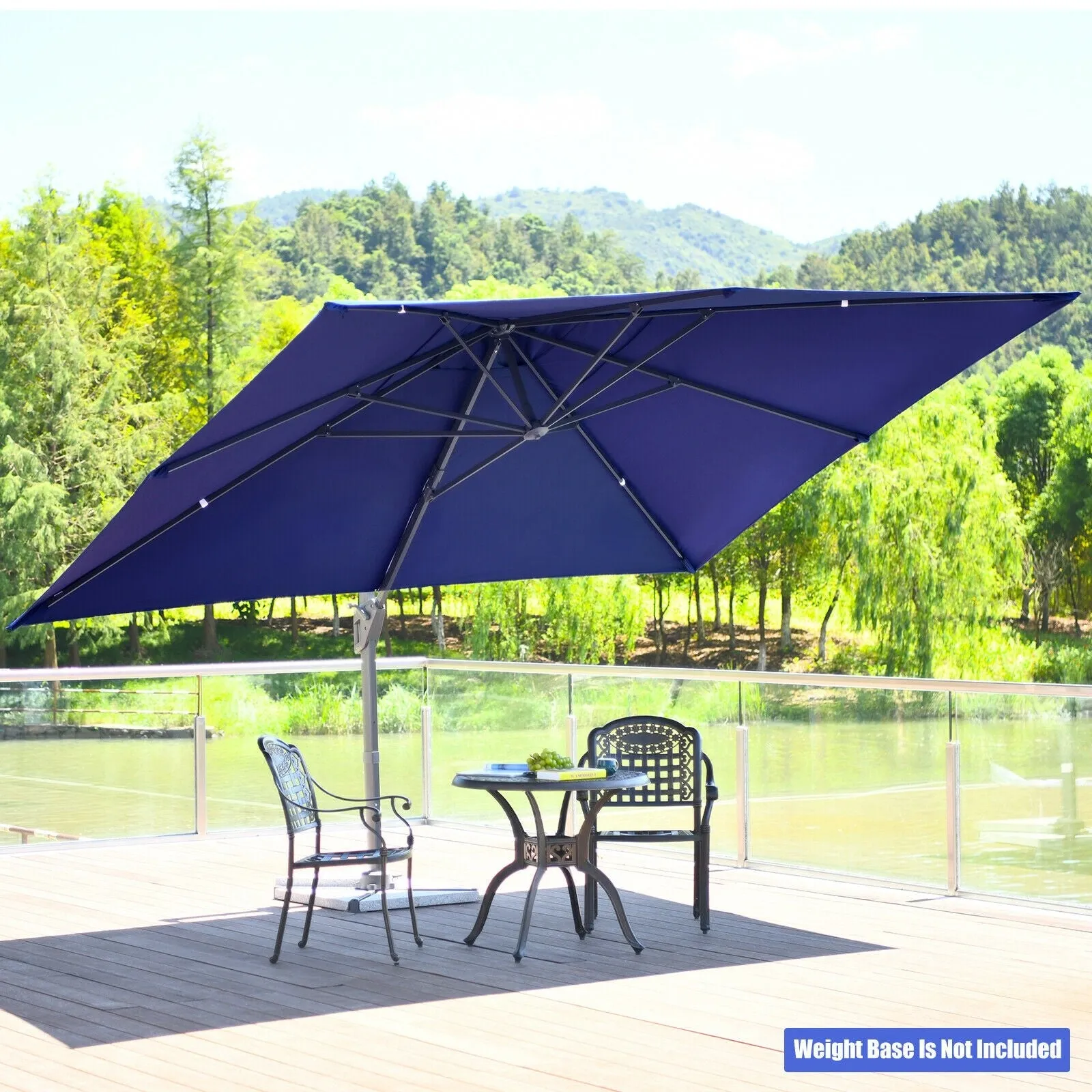 10 x 13ft Rectangular Cantilever Umbrella - Navy