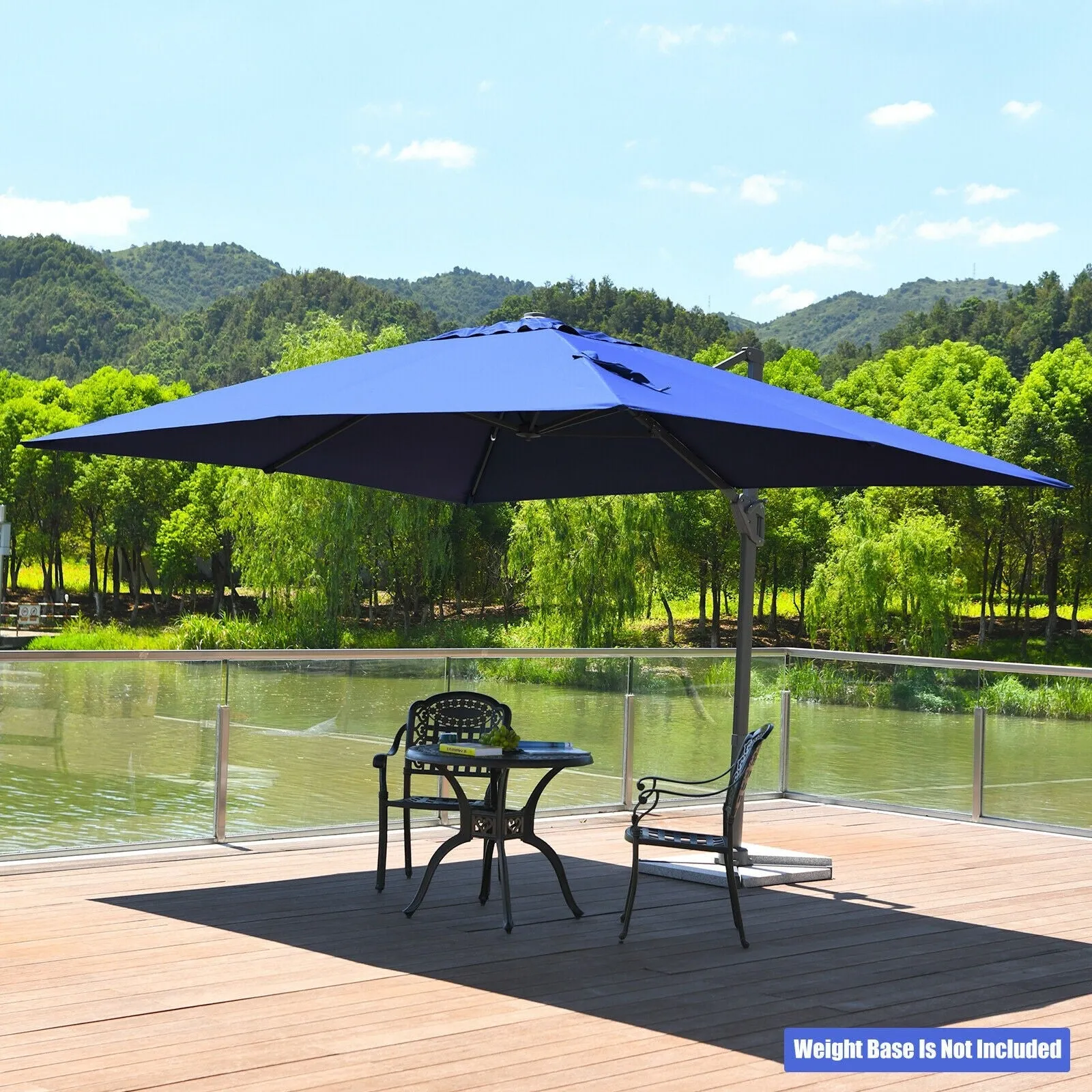 10 x 13ft Rectangular Cantilever Umbrella - Navy