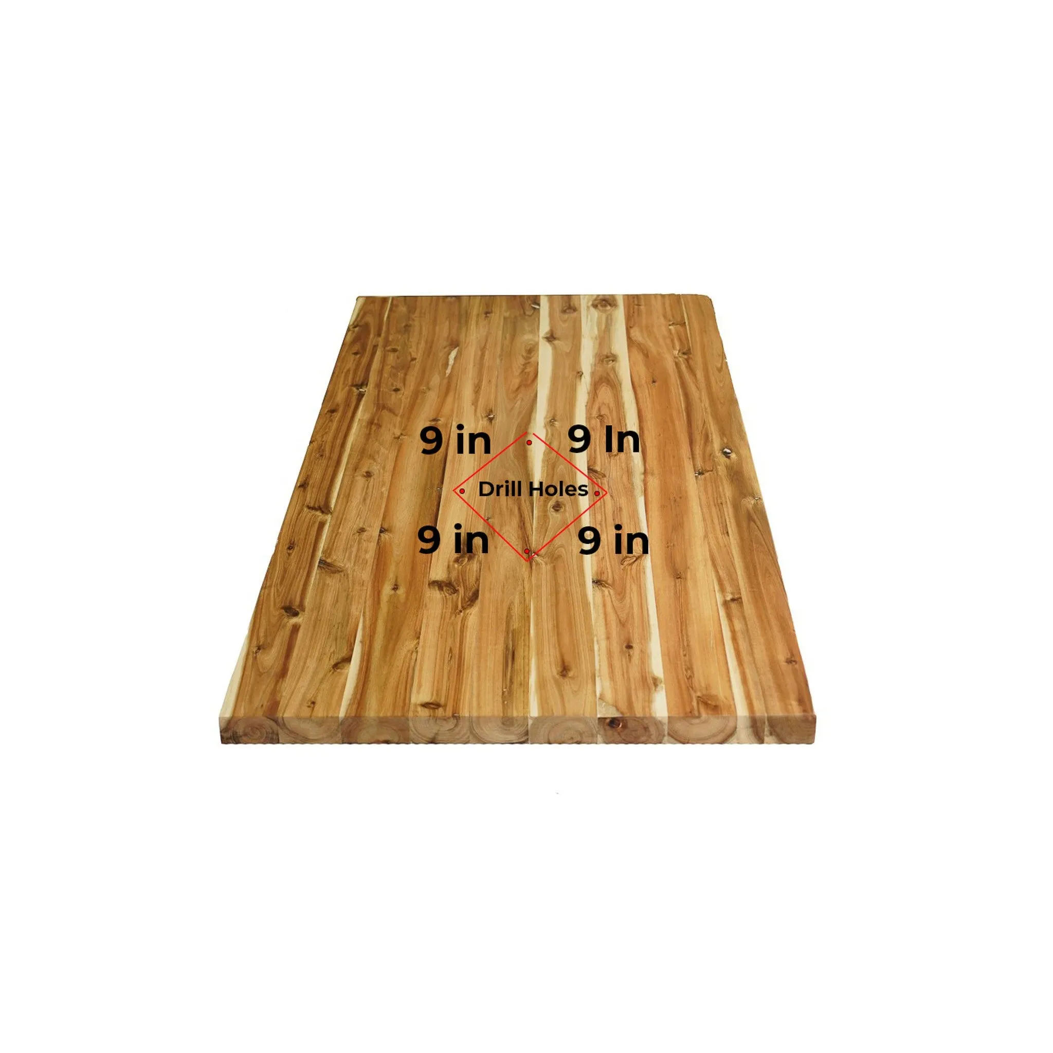 30, 42, 48,  60 and 96 inch Long 1.5 Inch Thick Edge Grain Butcher Block Counter Top