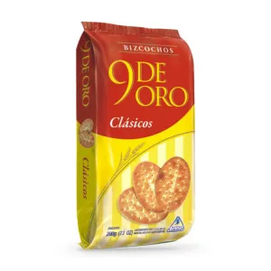 9 de Oro Classic Biscuits Traditional Bizcochos 200 g / 7.1 oz