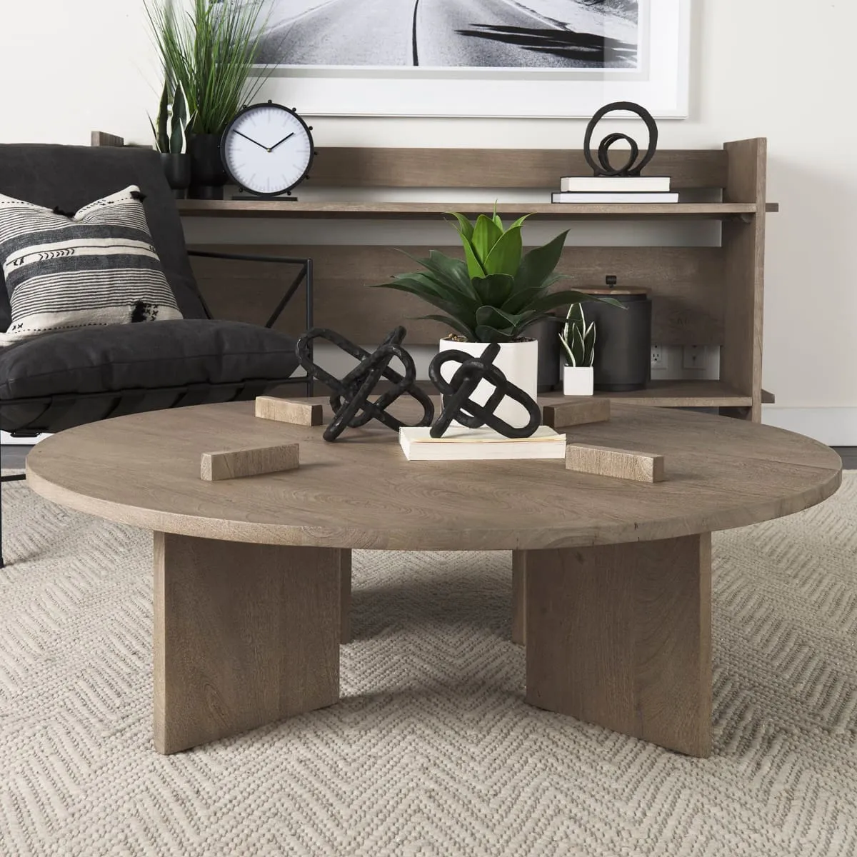 Aida Round Coffee Table Light Gray | Round