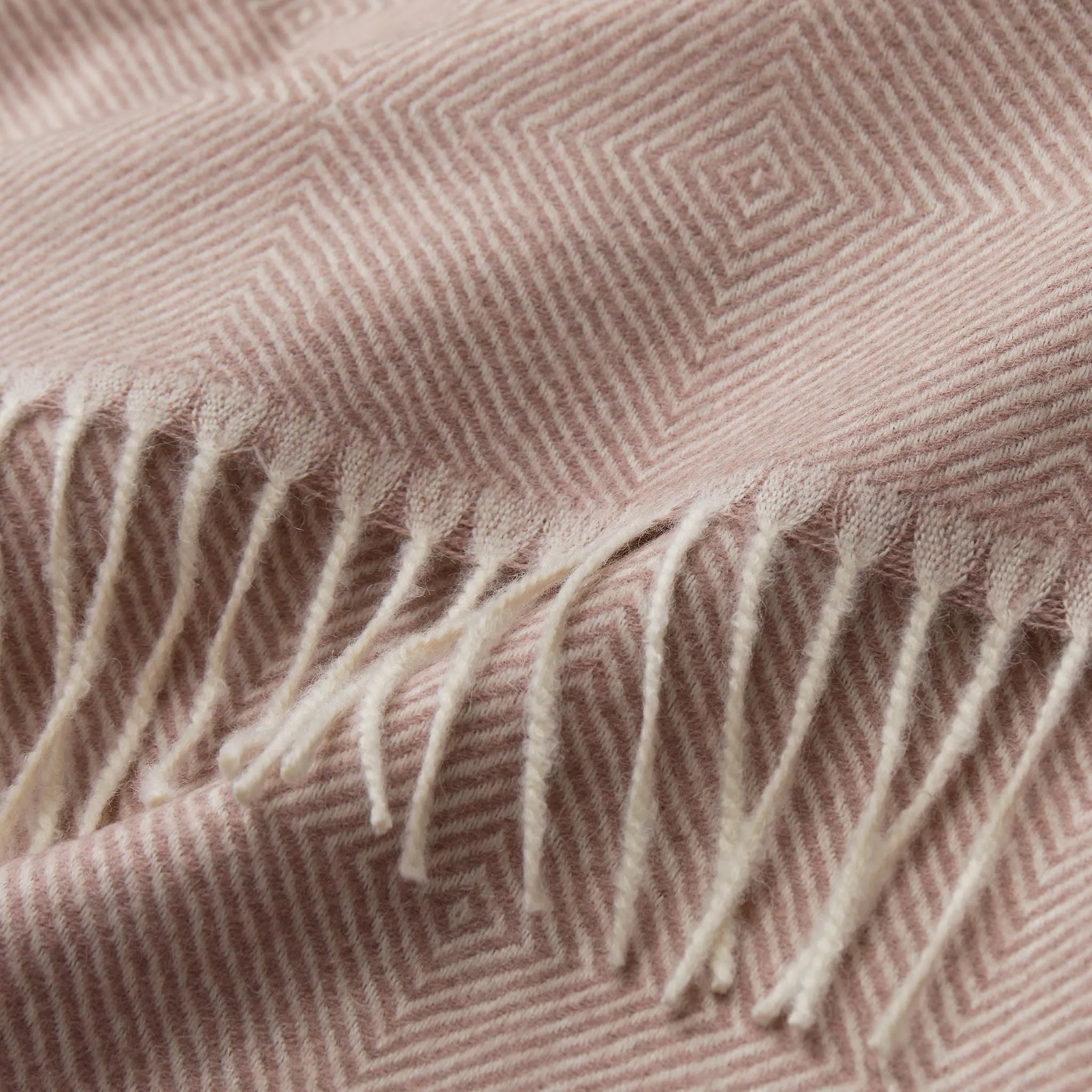 Alanga Alpaca Blanket [Dusty pink & Off-white]