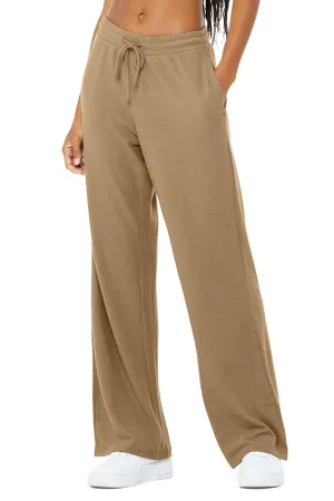 Alolux High-Waist Soho Wide Leg Pant - Gravel