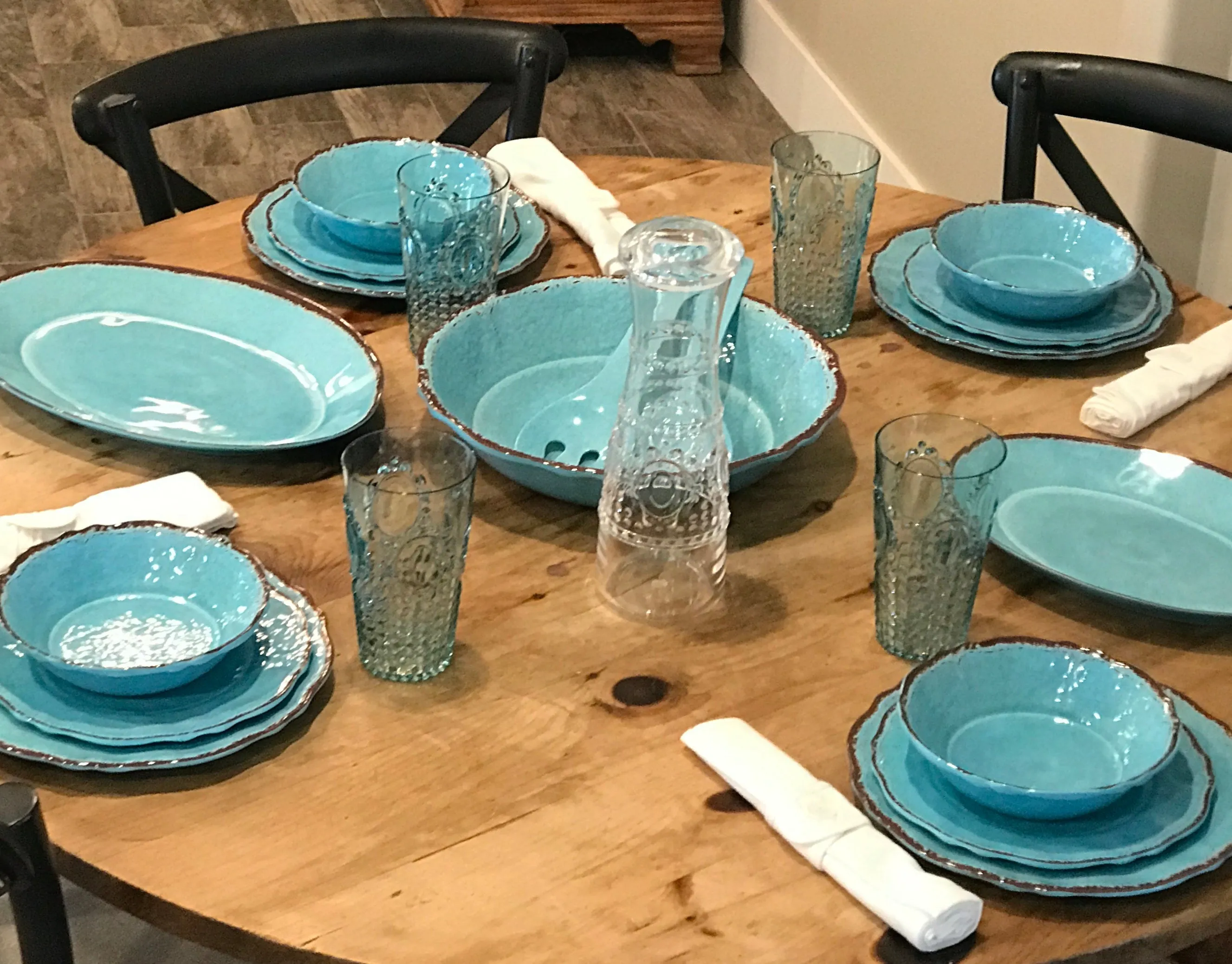 Antiqua Turquoise Appetizer Plates 097ATQT