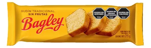 Bagley Premium Budín Tradicional Vainilla sin Frutas Classic Vanilla Pound Cake Premium, 215 g / 7.6 oz