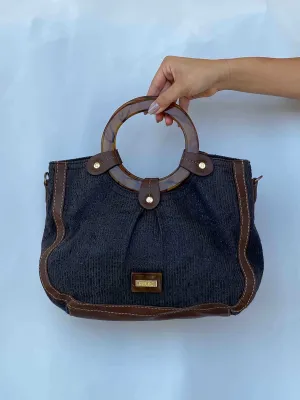 Beautiful Y2K Relic Wooden Handle Handbag