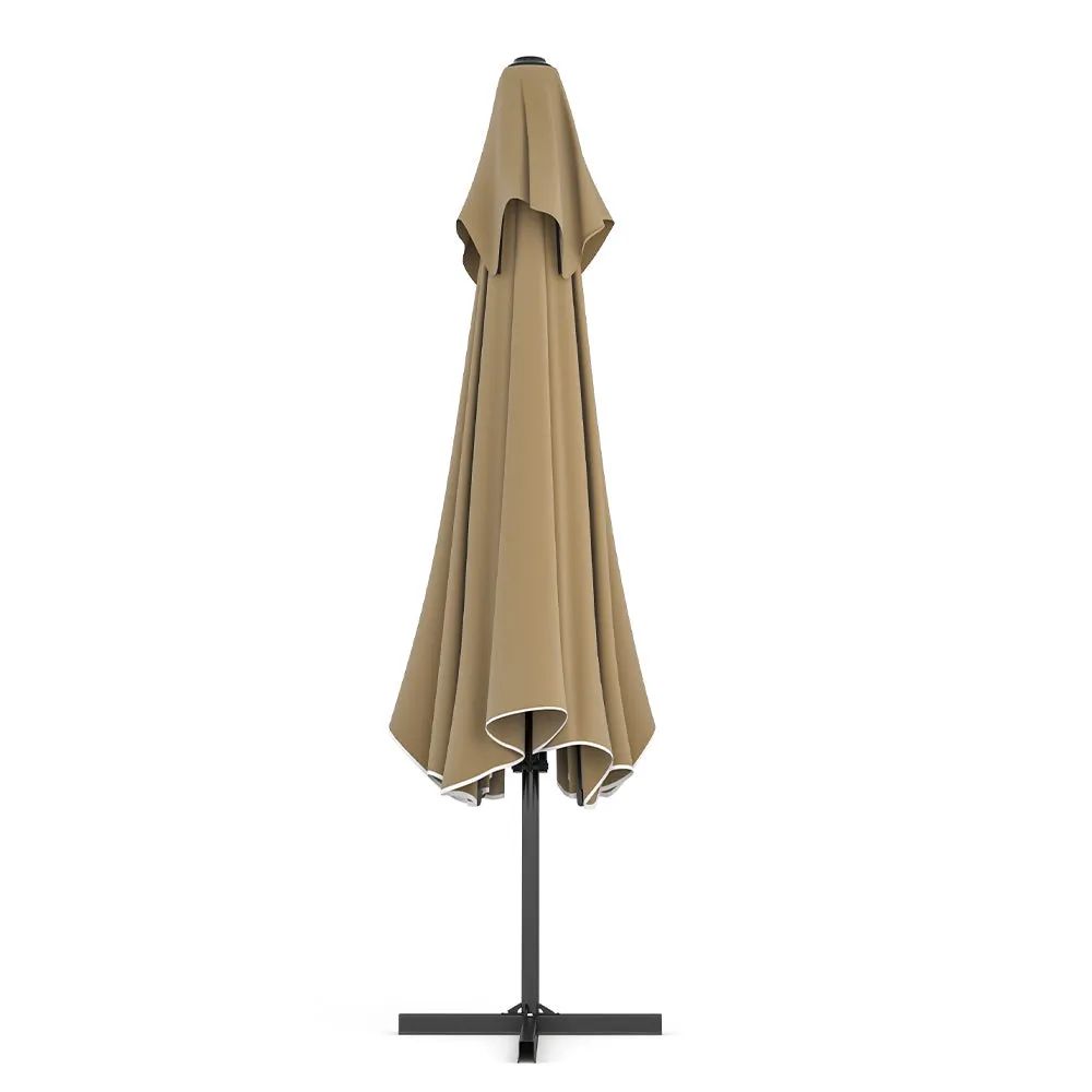 Beige Khaki Square Parasol with Vent