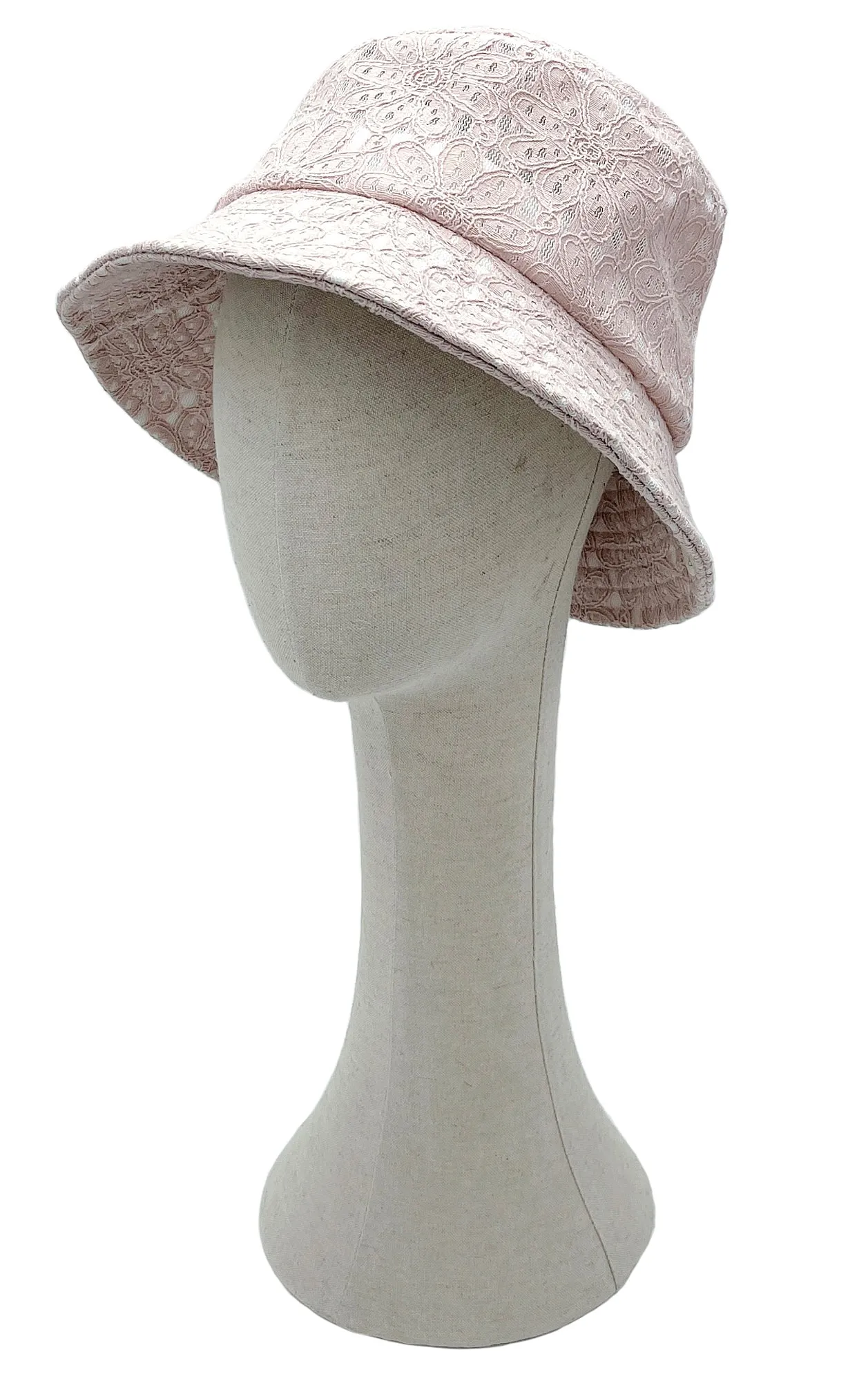 BHU110027 Flower Pattern Lace Bucket Hat