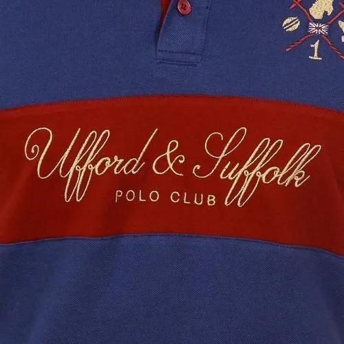 Blue L Ufford & Suffolk Polo Club Mens Polo Short Sleeves US002 NAVY BLUE