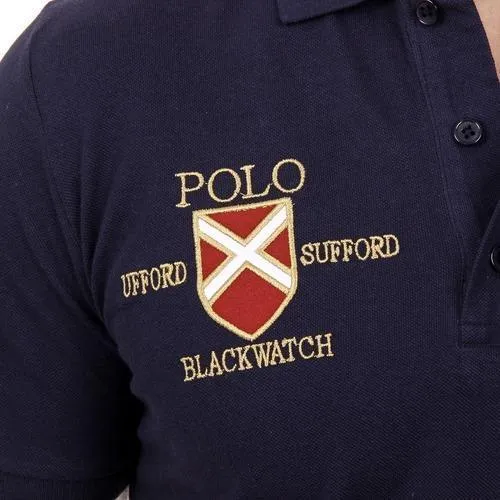 Blue L Ufford & Suffolk Polo Club Mens Polo Short Sleeves US007 NAVY BLUE