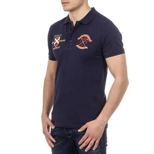 Blue L Ufford & Suffolk Polo Club Mens Polo Short Sleeves US007 NAVY BLUE