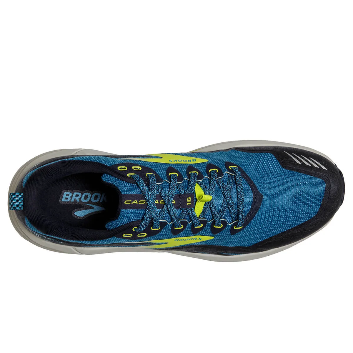 Brooks Cascadia 16 Mens | Mykonos Blue/peacoat/lime