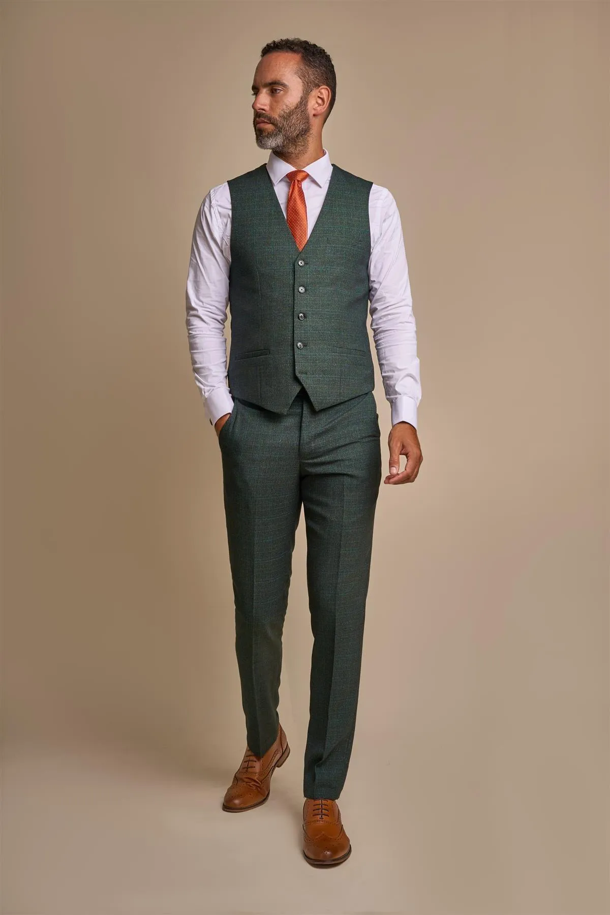 Caridi Olive Waistcoat