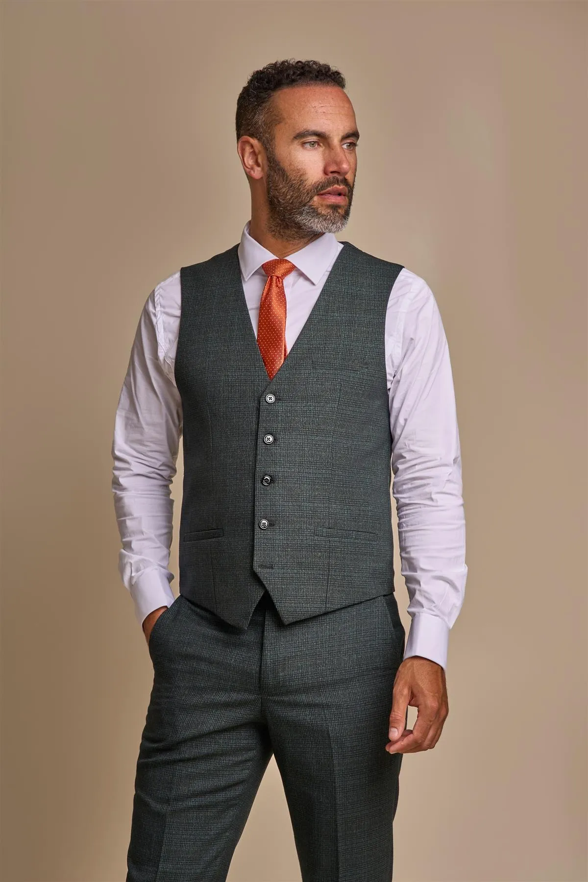 Caridi Olive Waistcoat