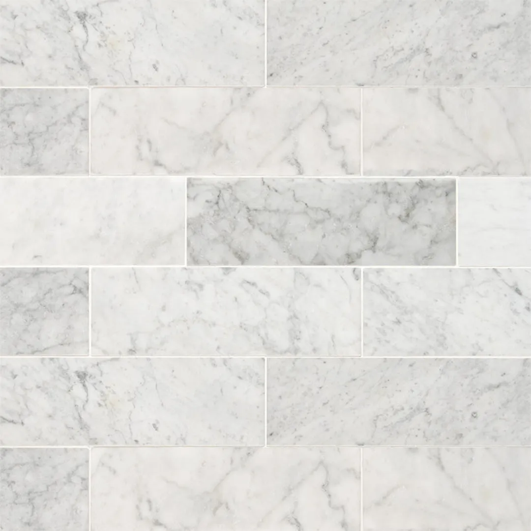 Carrara White Marble, 4" x 12" - Stone Tile