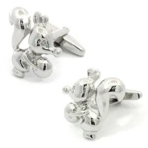 Cartoon Squirrel and Acorn Cufflinks