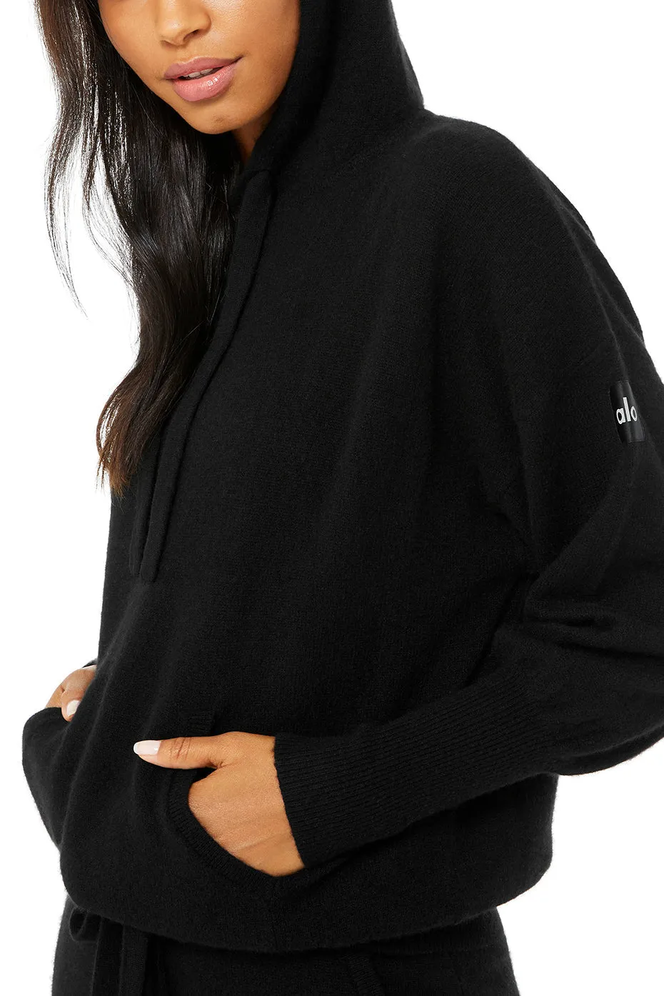 Cashmere Jet Set Hoodie - Black