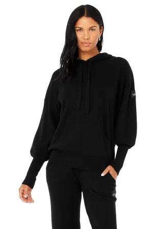 Cashmere Jet Set Hoodie - Black