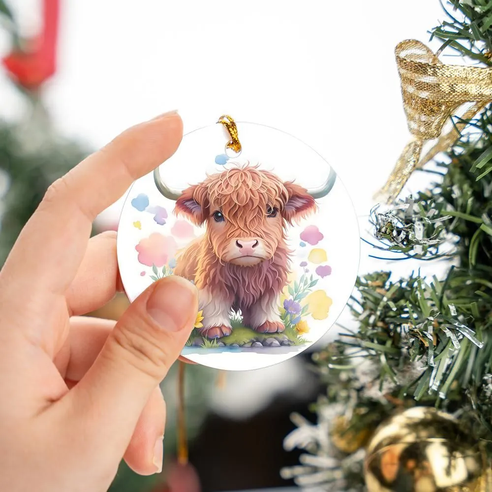 Christmas Ornament Highland Cow Baby (1)