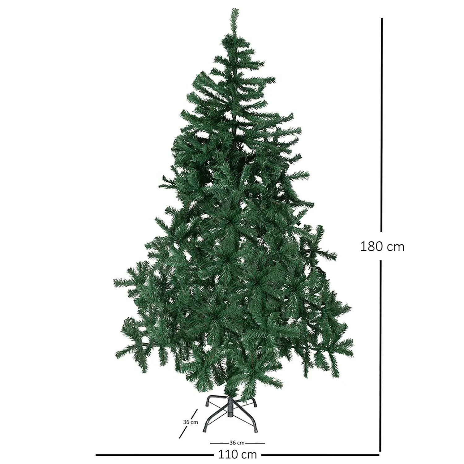 Christmas Tree Green Artificial Fir - 6 -7ft