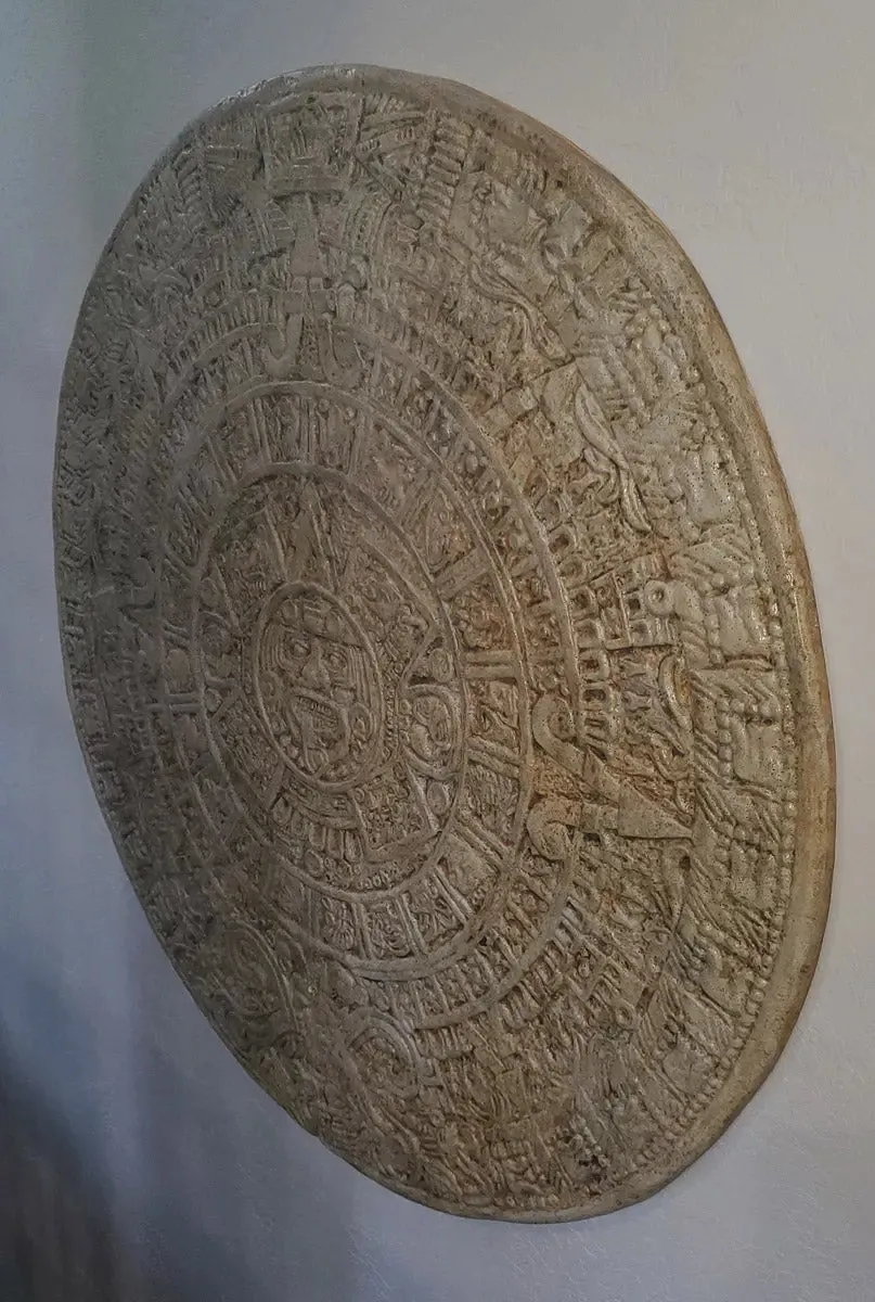 Concrete Aztec Mayan Calendar Wall Art Medallion Mold, SDP-69