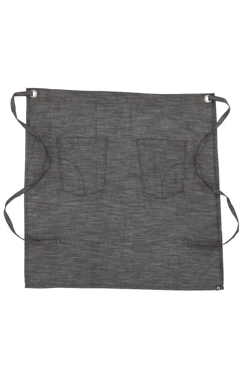 Corvallis Black & Steel Grey Bistro Apron