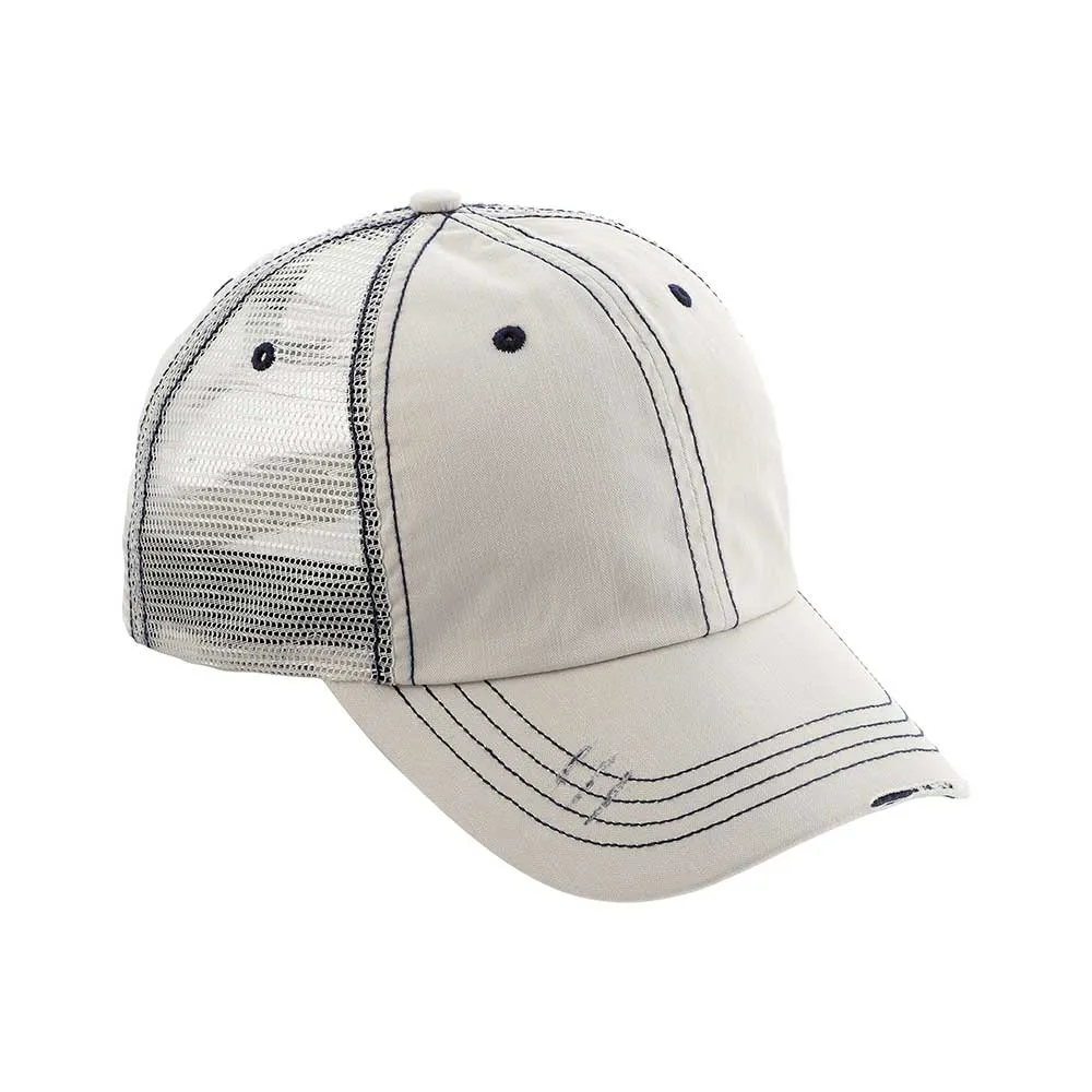 Customized Washed Herringbone Cotton Twill Trucker Cap