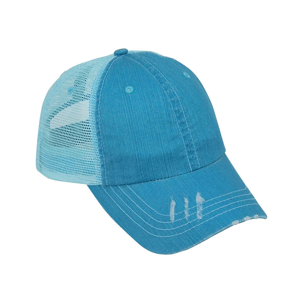 Customized Washed Herringbone Cotton Twill Trucker Cap