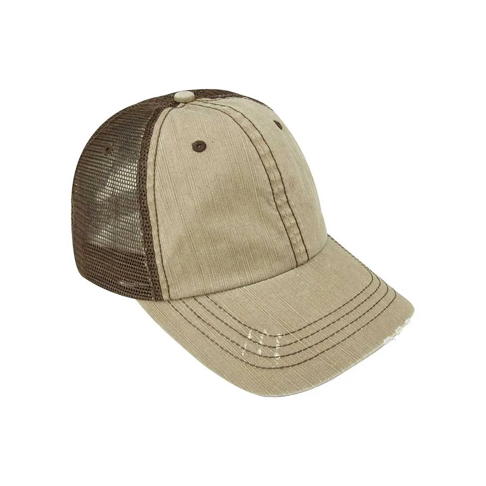 Customized Washed Herringbone Cotton Twill Trucker Cap