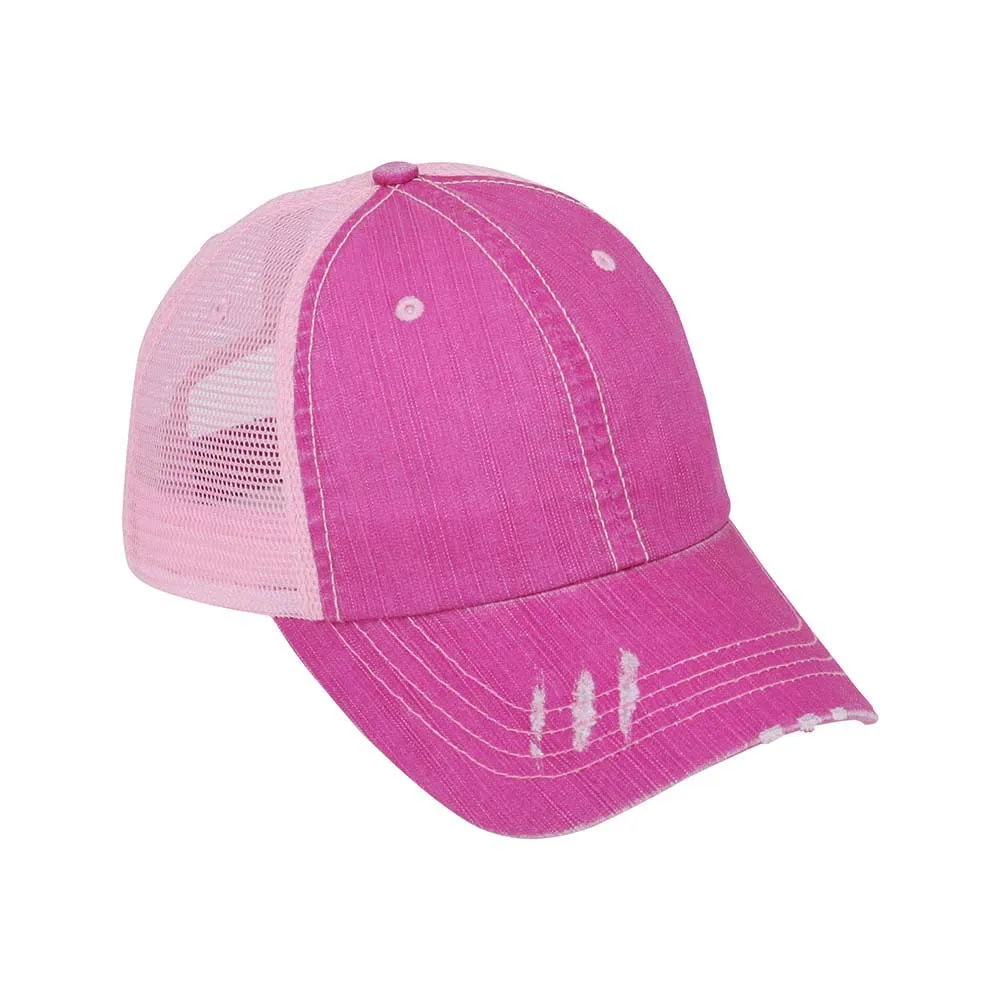 Customized Washed Herringbone Cotton Twill Trucker Cap