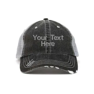 Customized Washed Herringbone Cotton Twill Trucker Cap