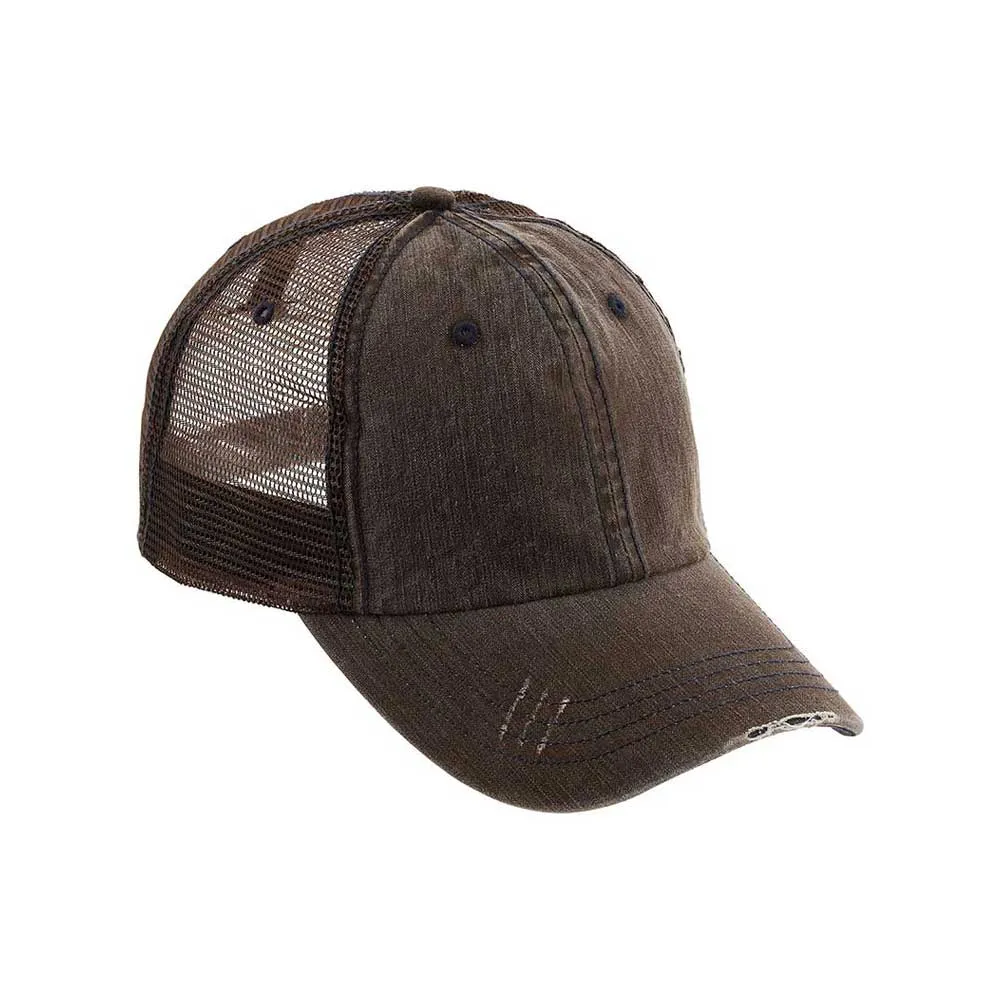 Customized Washed Herringbone Cotton Twill Trucker Cap