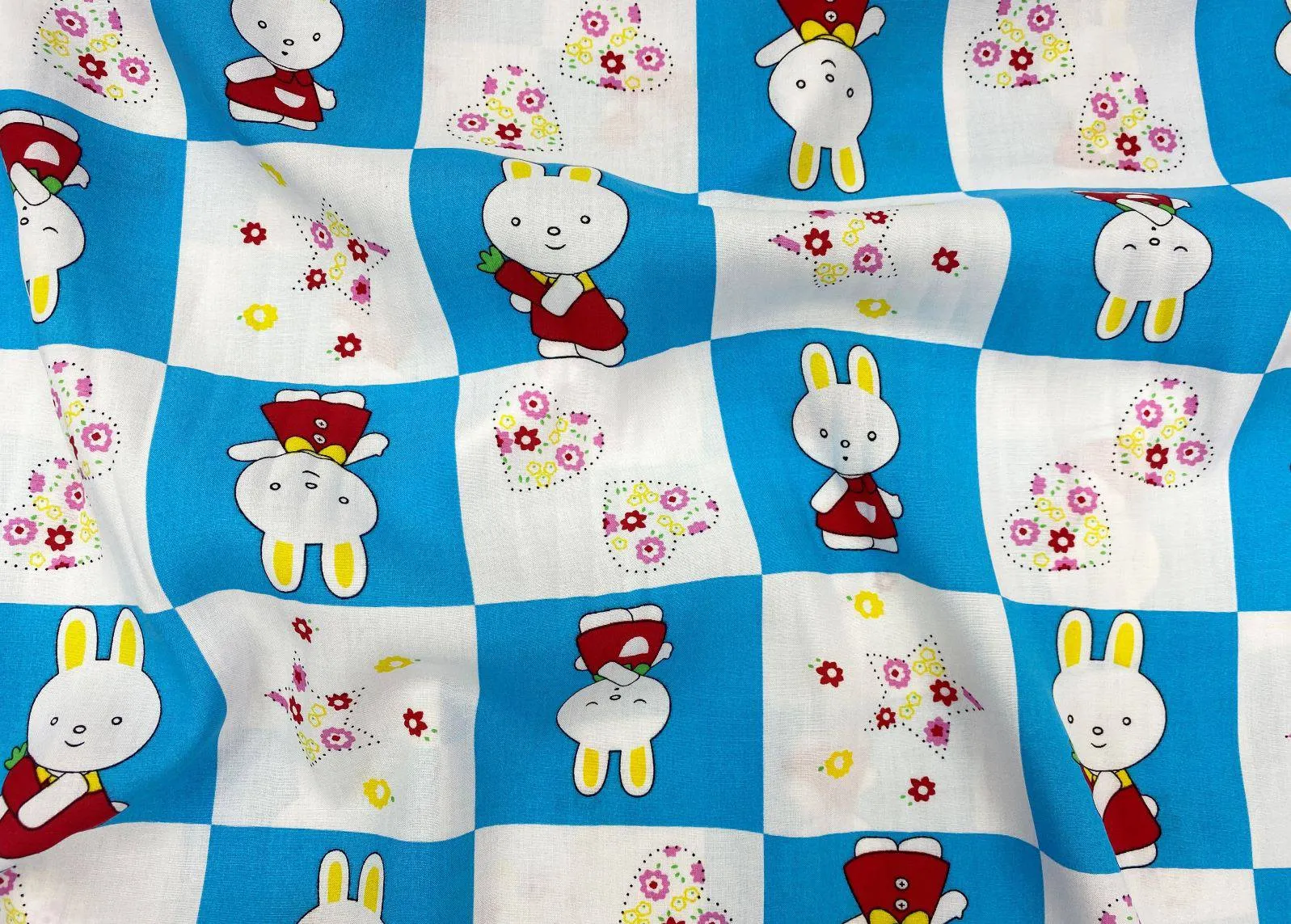 Cute Bunny & Stars - Novelty Printed Viscose