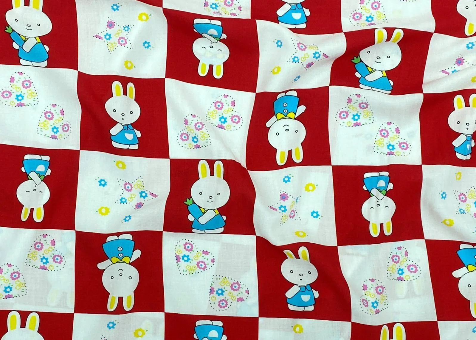 Cute Bunny & Stars - Novelty Printed Viscose