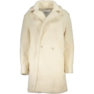 Desigual Elegant White Long-Sleeved Coat