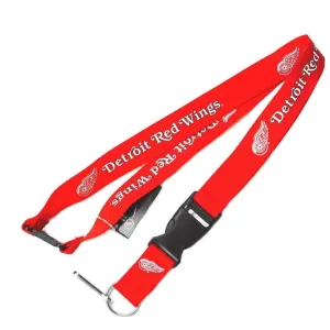 Detroit Red Wings Logo Aminco Breakaway Buckle Lock Red Lanyard