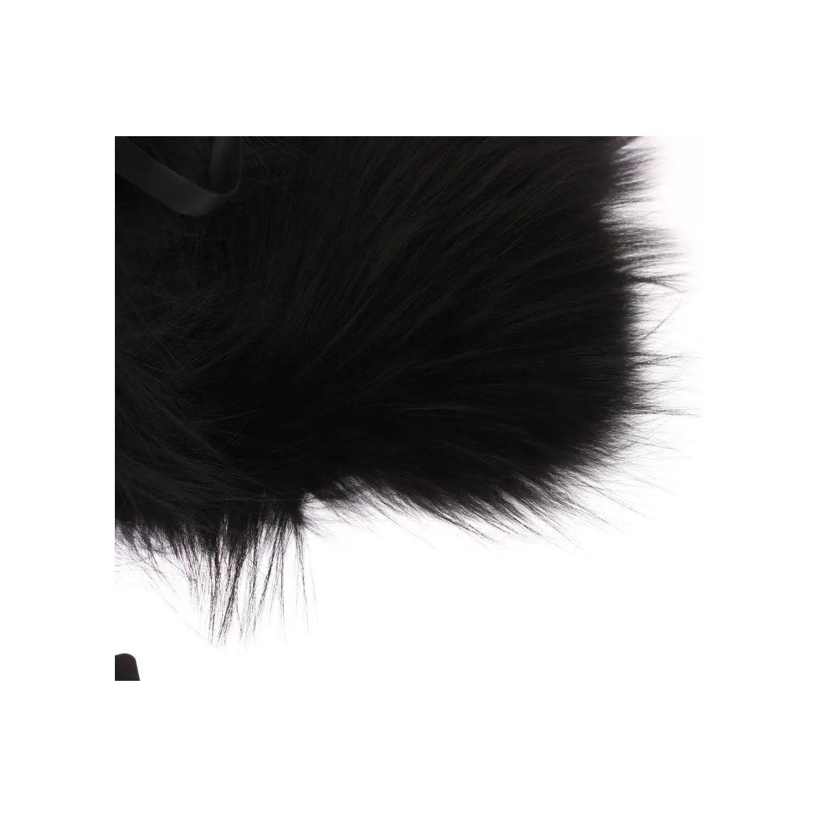 Dolce & Gabbana Black Fox Fur Chic Shoulder Wrap