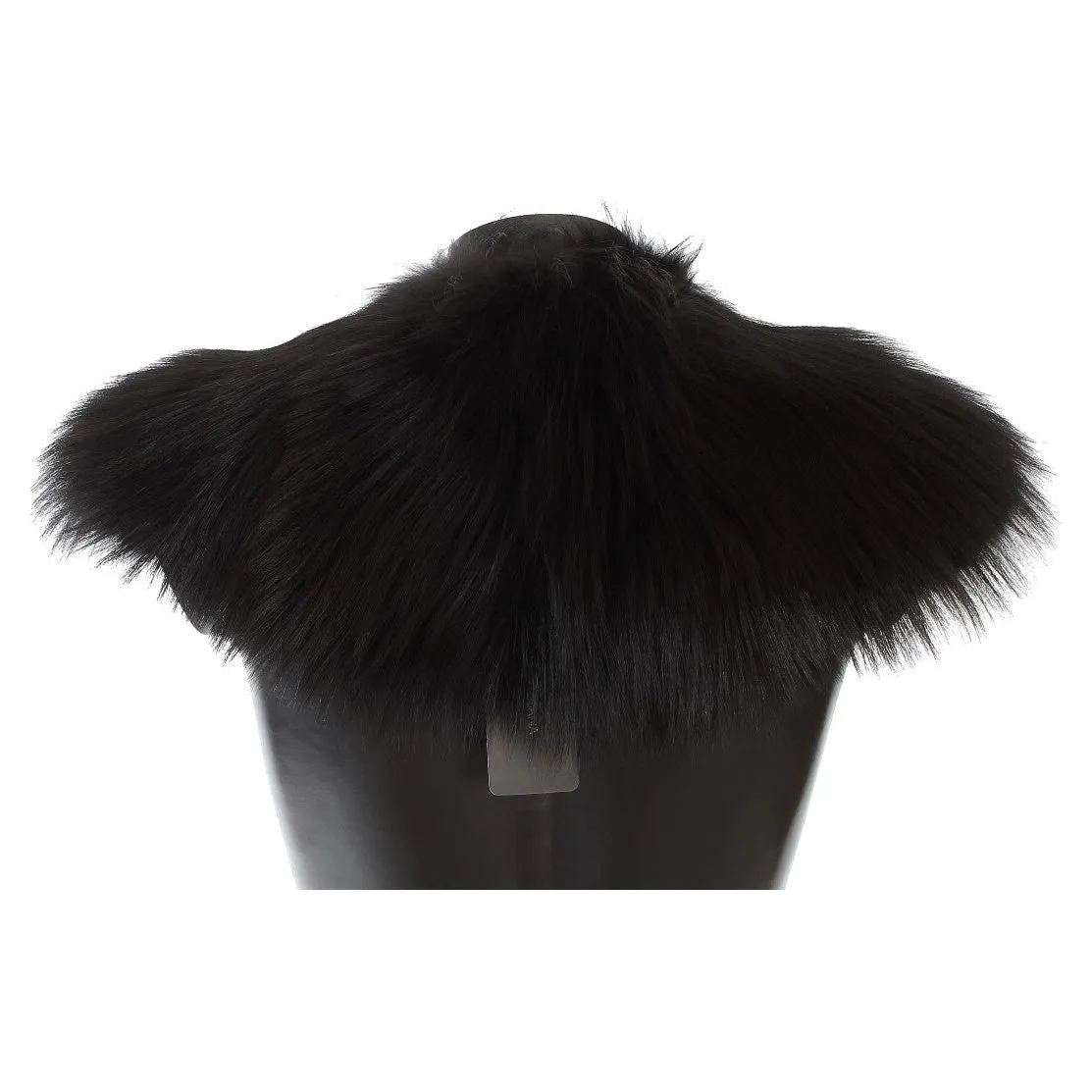 Dolce & Gabbana Black Fox Fur Chic Shoulder Wrap