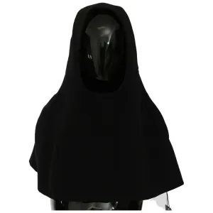 Dolce & Gabbana Elegant Black Hooded Scarf Wrap