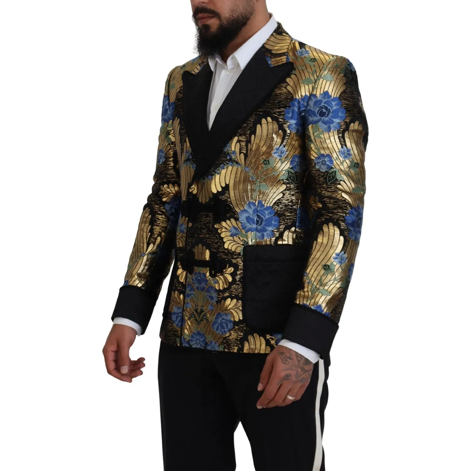 Dolce & Gabbana Elegant Floral Evening Party Blazer