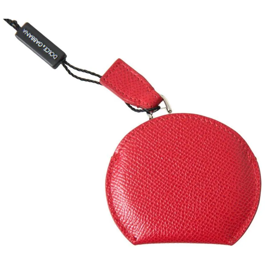 Dolce & Gabbana Elegant Red Leather Mirror Holder