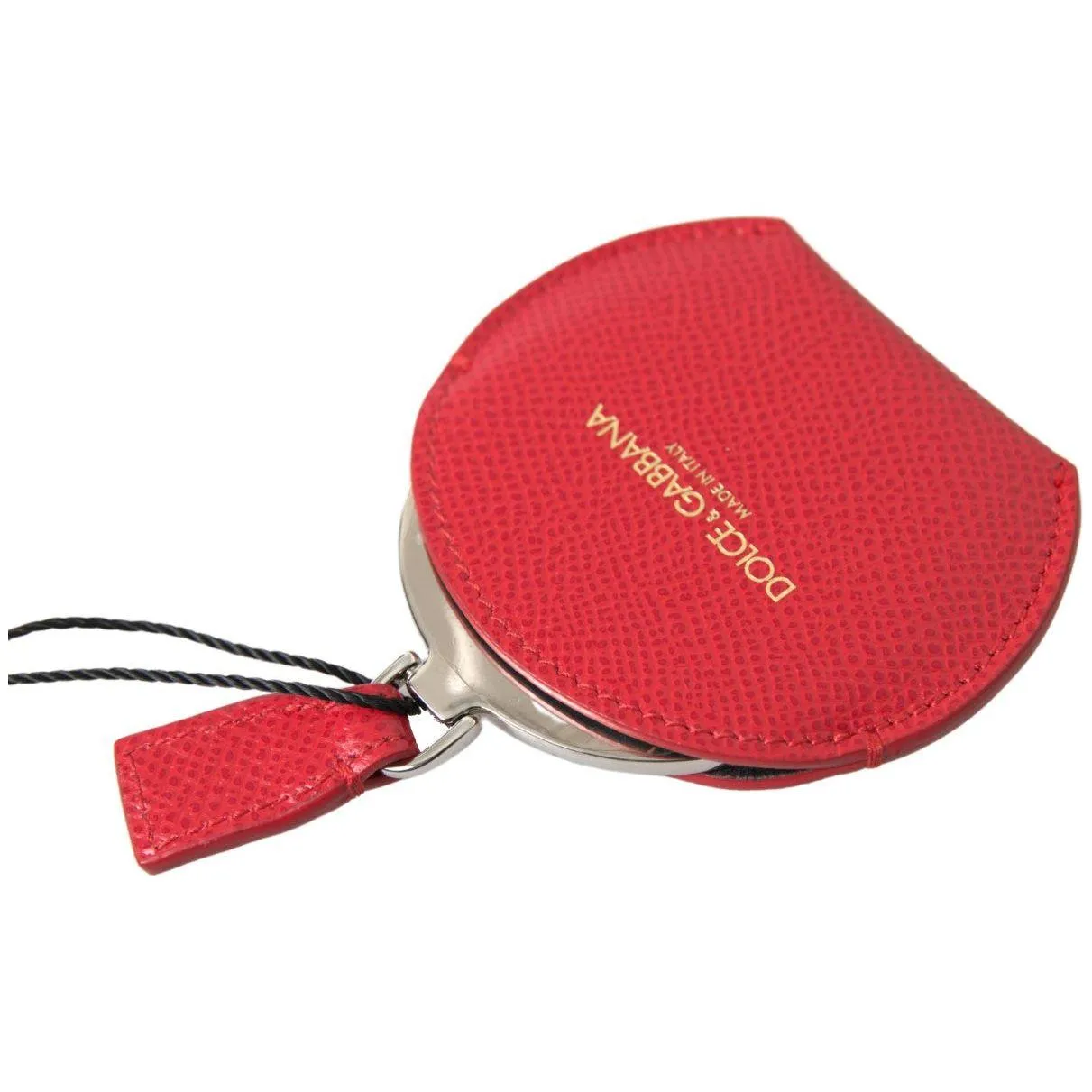 Dolce & Gabbana Elegant Red Leather Mirror Holder