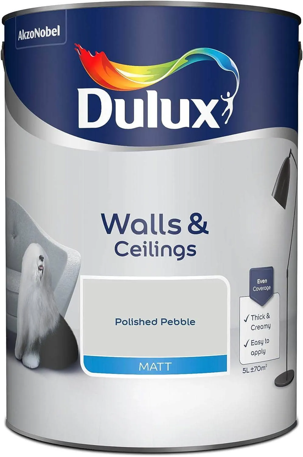 Dulux Matt Emulsion 5L - Polished Pebble