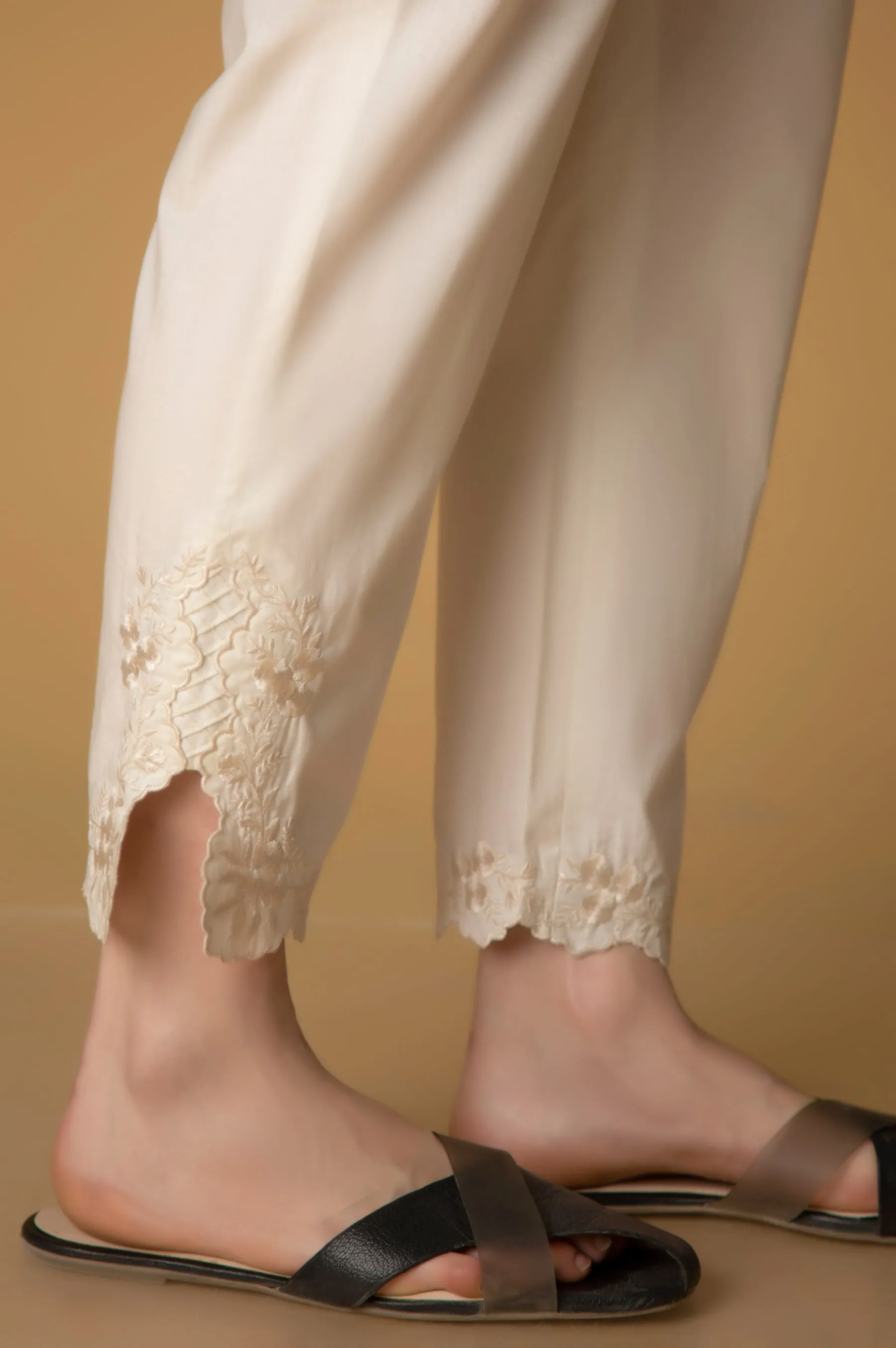 Embroidered Cambric Ciggerate Pants