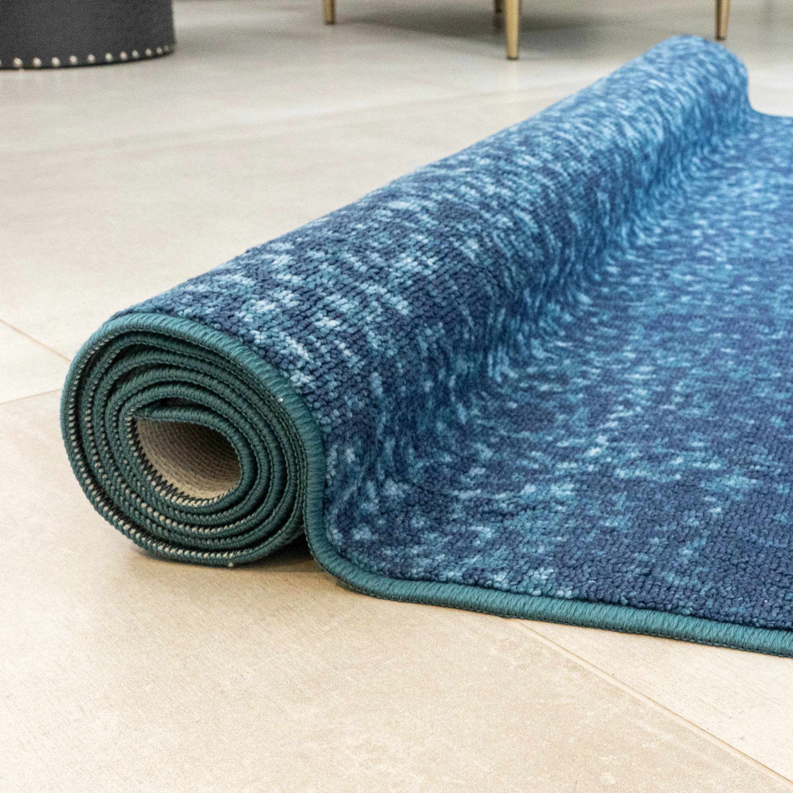 Fusion Lex Washable Rug - Blue