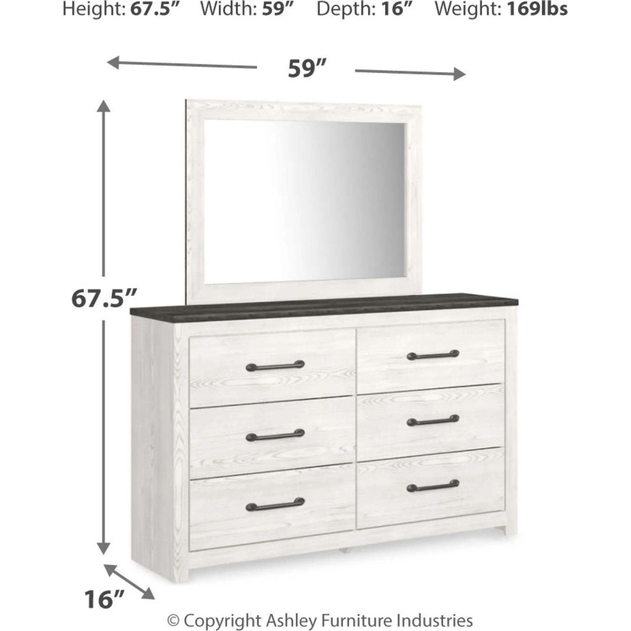 Gerridan 5 Piece Panel Bedroom