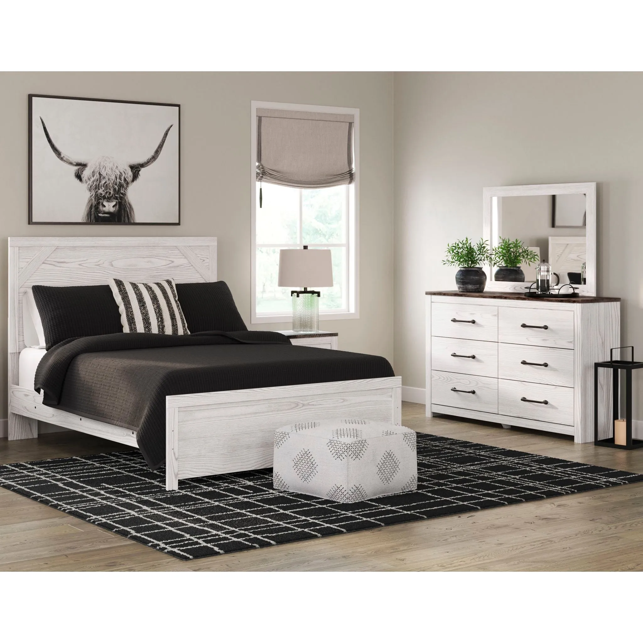 Gerridan 5 Piece Panel Bedroom