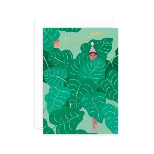 Happy Birthday Leaves Card