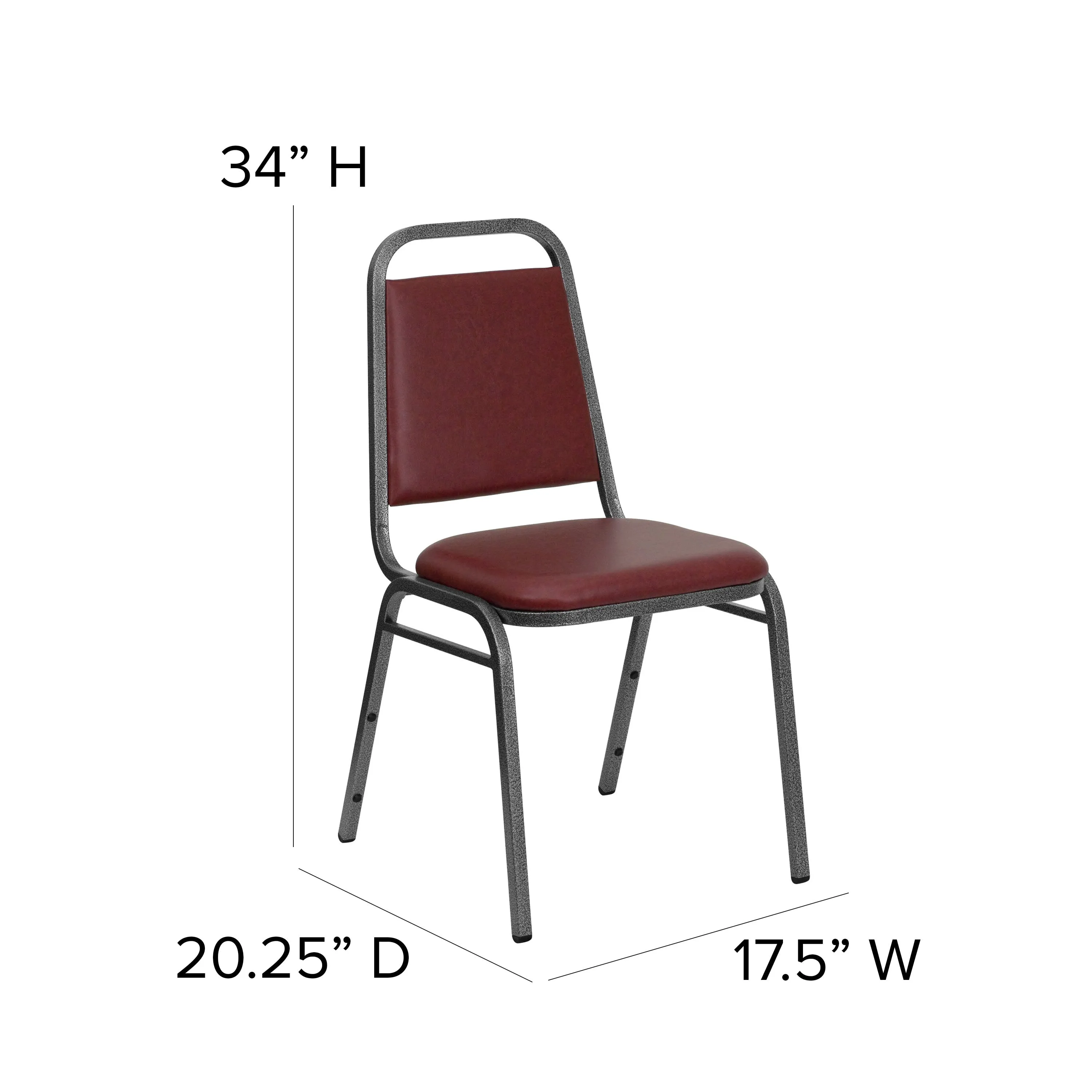 HERCULES Series Trapezoidal Back Stacking Banquet Chair with 1.5" Thick Seat