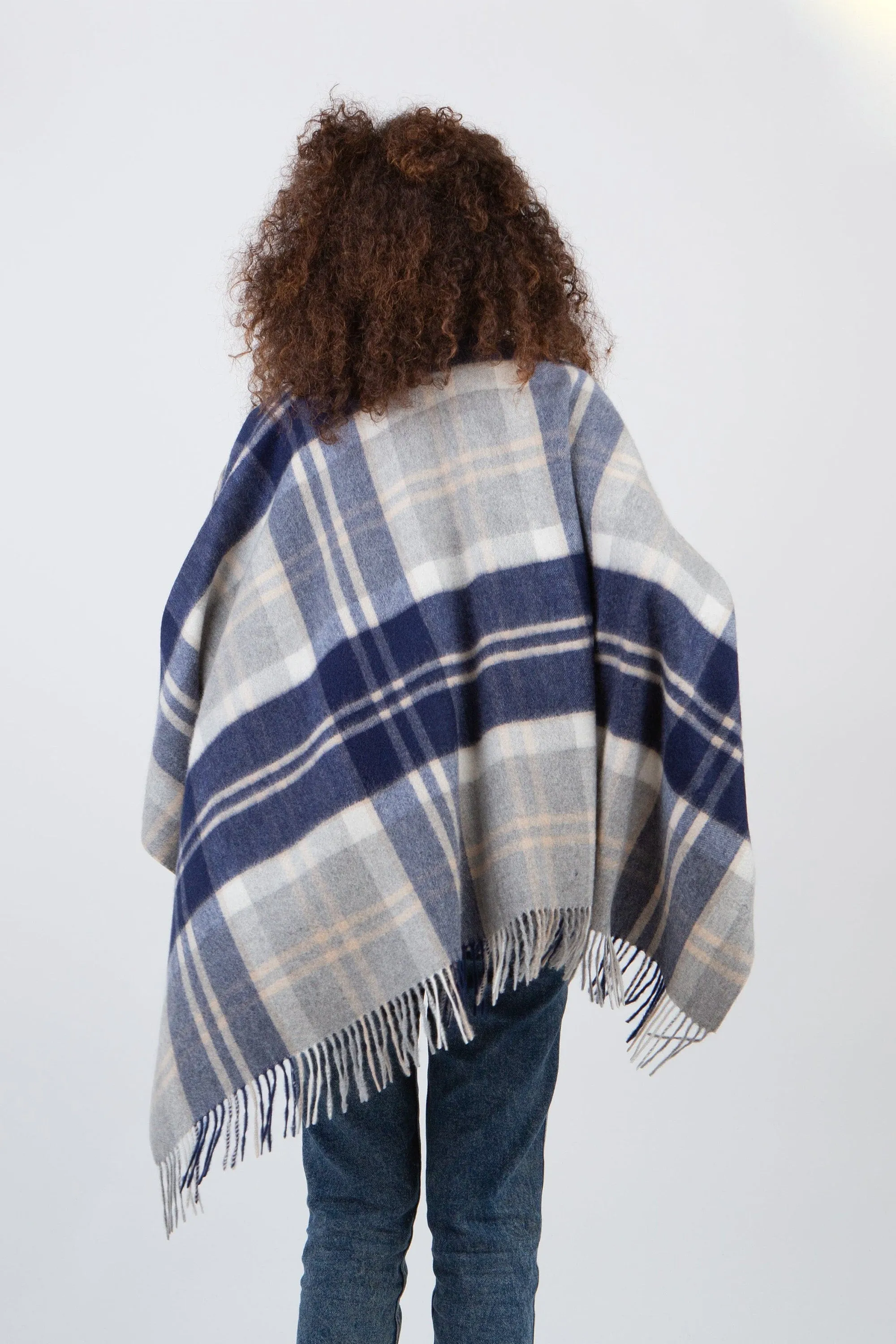 Heritage Tartan Cashmere Wrap - Silver Bannockbane